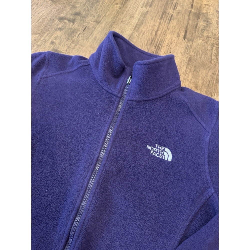 The North Face TKA 100 Fleece Jacket Womens Medium Purple Full Zip Mock Neck